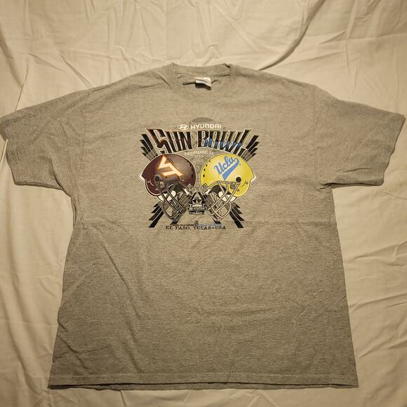 Hyundai Sun Bowl 2013 VT vs UCLA C Port & Company Football T Shirt Mens Size XL - Picture 2 of 9
